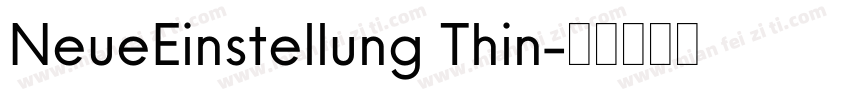 NeueEinstellung Thin字体转换